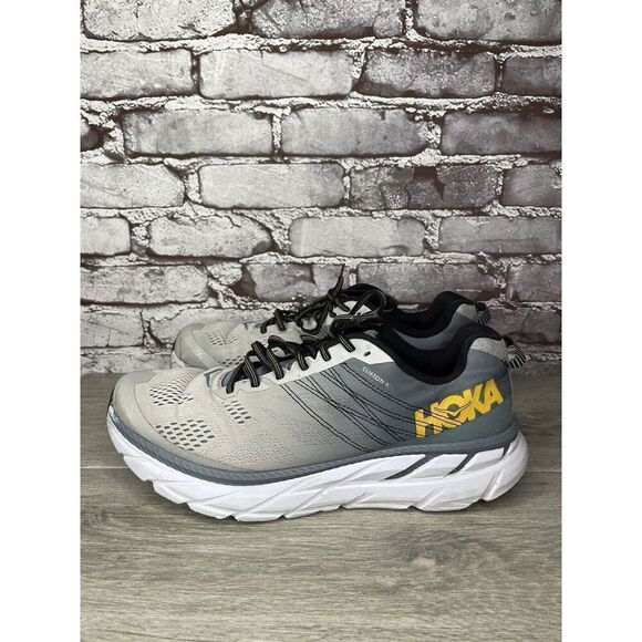 Hoka One One Clifton 6 Gray Running Shoes 1102872 LLRC Men’s 12.5 2E US/47 1/3EU - Picture 1 of 16